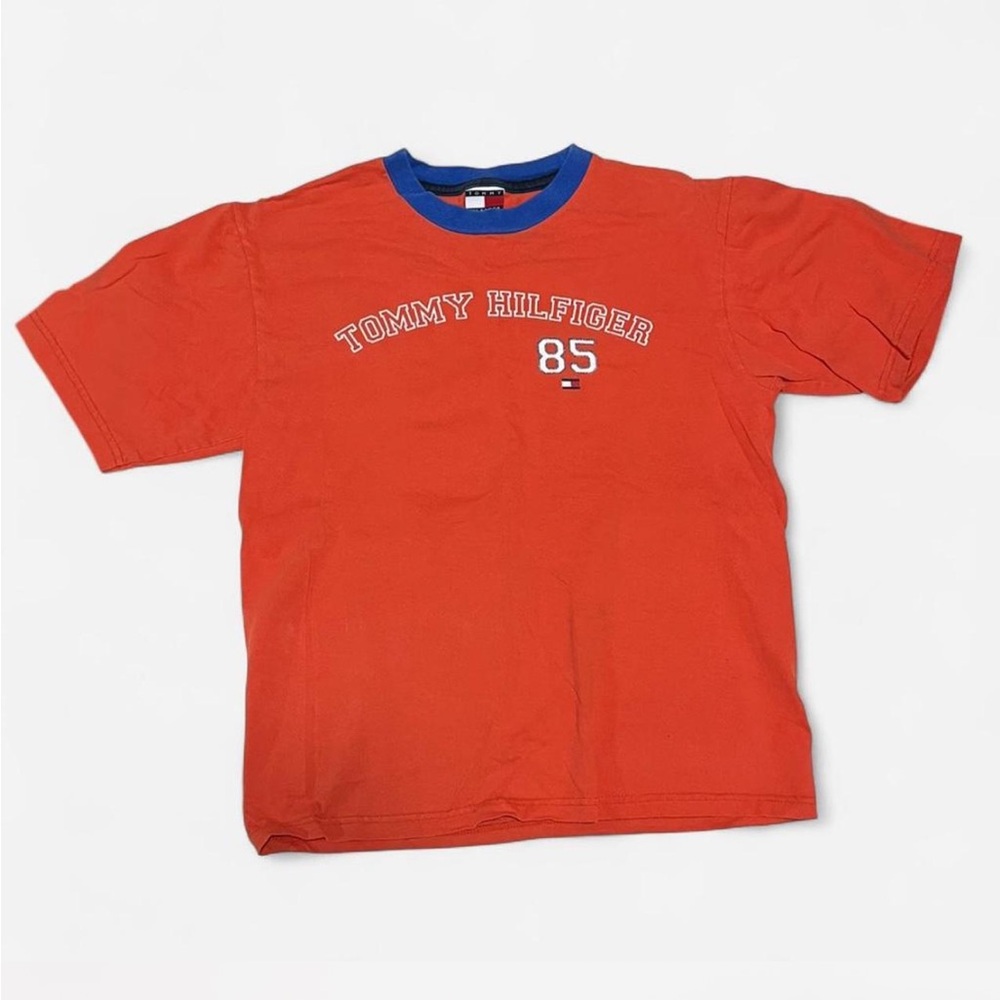 Tommy Hilfiger Kids Orange Tee with Blue Accents